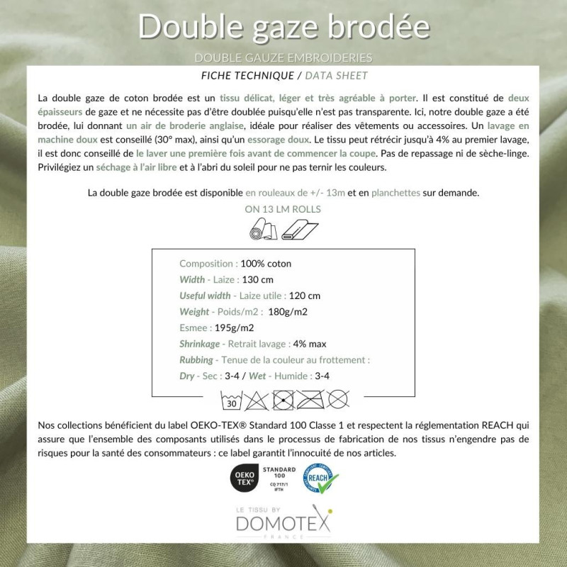 Doble gasa bordada SUZY Negro / Negro